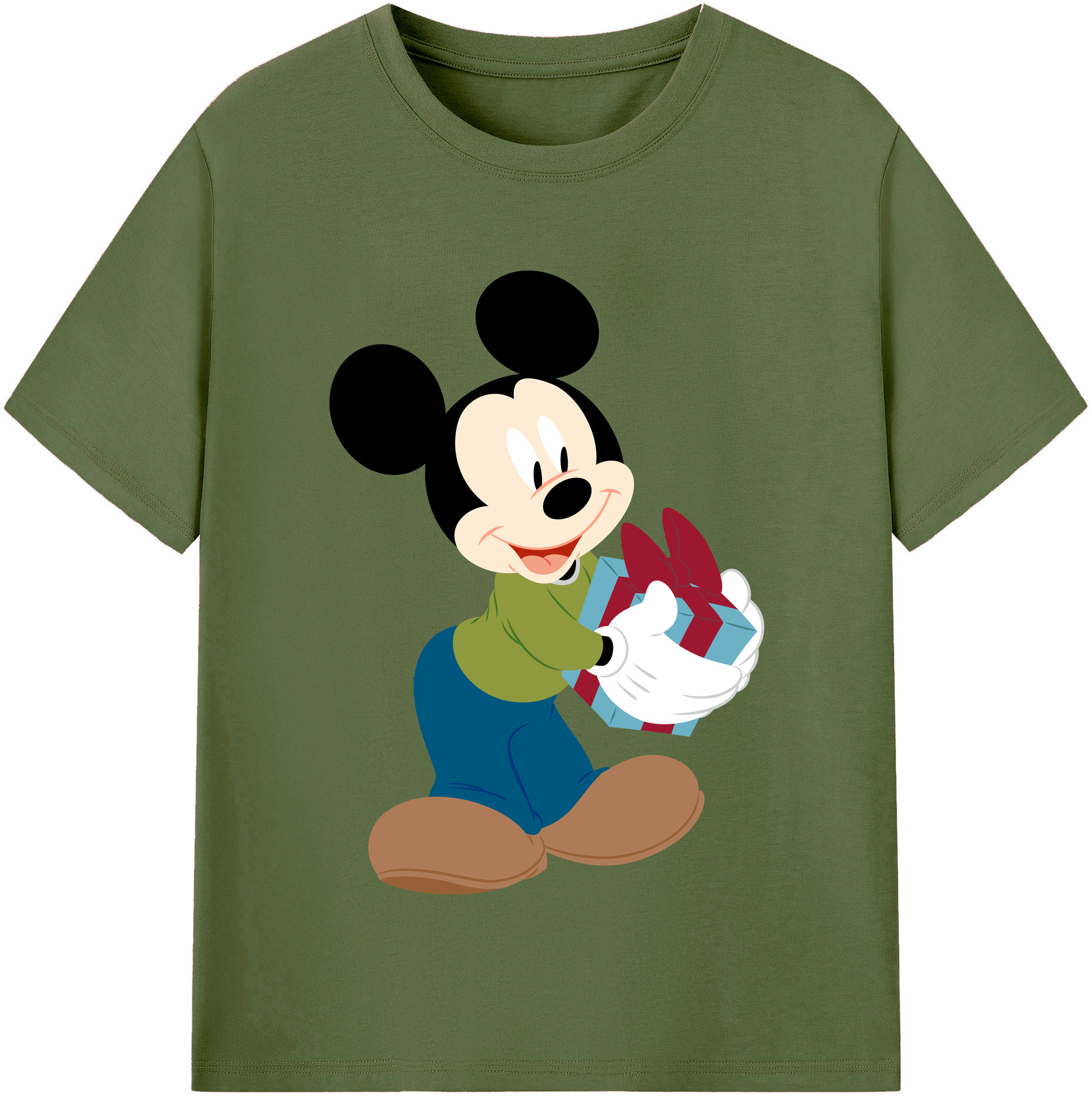 （画像用） ミッキーマウス Mickey Mouse 綿100％半袖Tシャツ（フロントプリント）